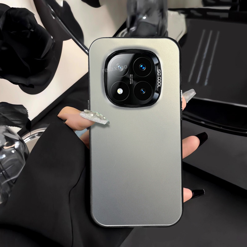 เคส IMD สีพื้น หลังเงา ขอบนิ่ม สำหรับ Redmi Note 14 Pro + 5G Note14 Note14Pro Note14Pro+ RedmiA3 049
