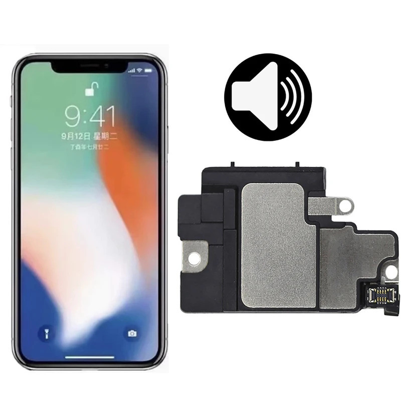 ลำโพงด้านล่างสำหรับ iPhone X XR XS Max ชิ้นส่วนเปลี่ยน
