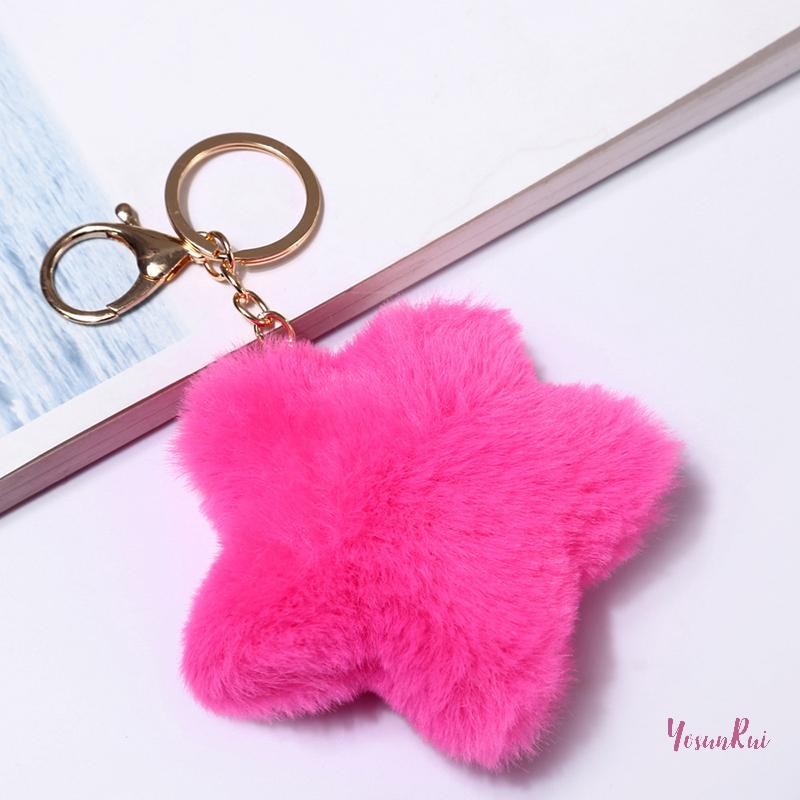 Yosunrui] สร้างสรรค์น่ารักที่มีสีสันตุ๊กตาพีชหัวใจพวงกุญแจกระเป๋าจี้ Charms อุปกรณ์เสริมกุญแจรถ Trinket สําหรับสาวแฟชั่นพวงกุญแจใหม่ - รูปที่ 3