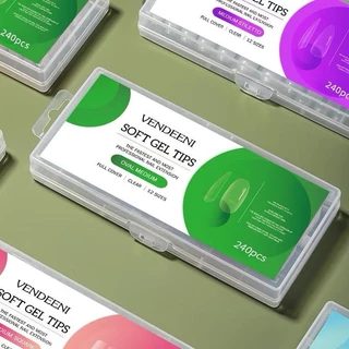 VENDEENI soft gel tips เล็บปลอมตะไบโคน. เนื้อเหนียว ยืดหยุ่นดี เล็บกล่อง