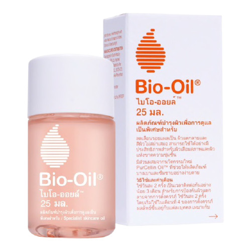 Bio Oil ไบโอออยล์ - Face and Body Oil บำรุงผิวแตกลายและรอยแผลเป็น [** 25 mL น้ำ**]