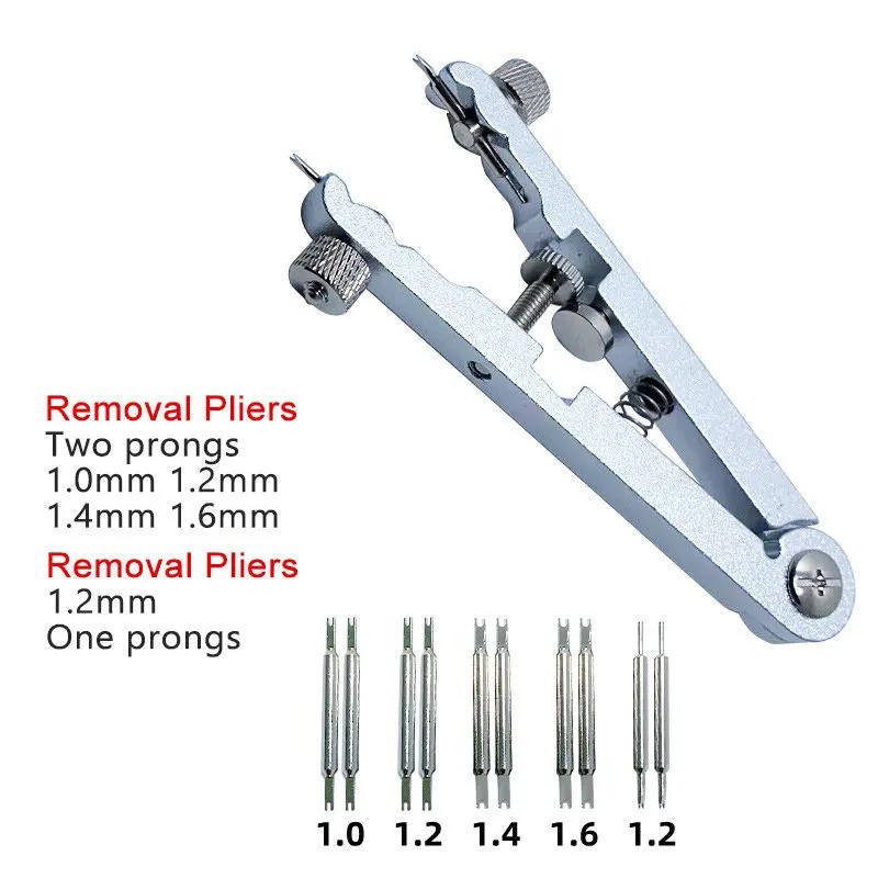 คีมถอดสายนาฬิกาข้อมือ โลหะผสมอลูมิเนียม รูปตัว V 6825 10 Pins - รูปที่ 3