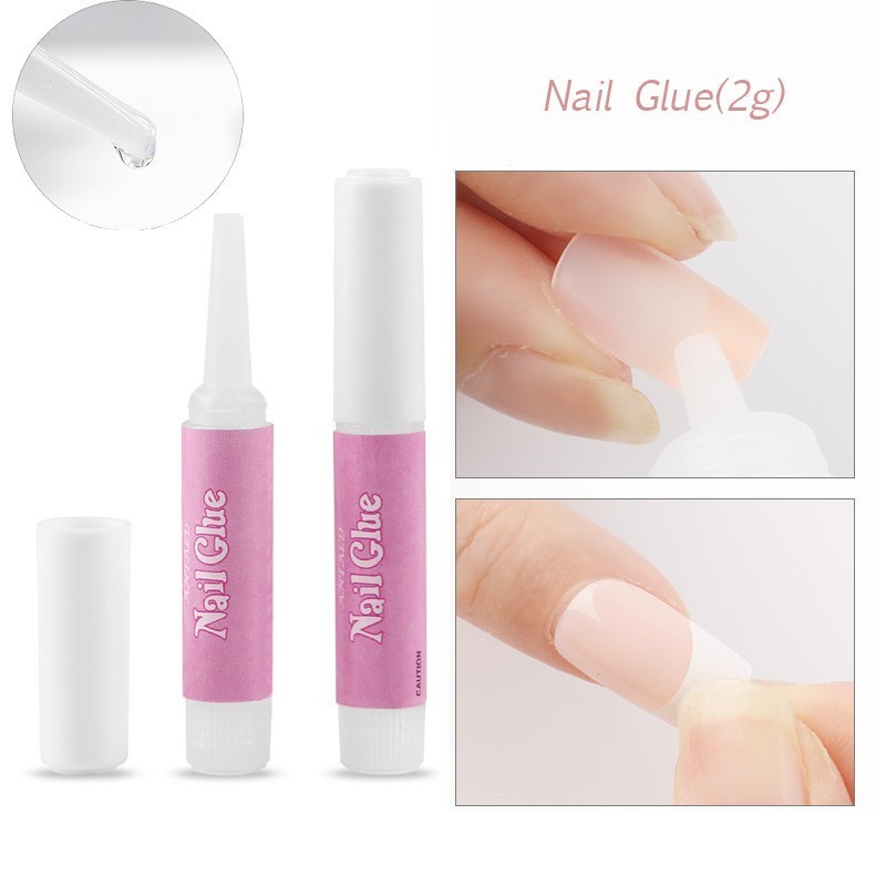 （ไทย Fast） ของพร้อมส่งในไทย กาวติดเล็บปลอมหลอดชมพู 5 หลอด ส่งสินค้าตั้งเเต่ 2 เเพคขึ้นไป