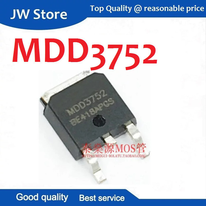 เครื่องมือชิ้นส่วน MDD3752 MDD3752RH 40V 40A P Channel Mosfet