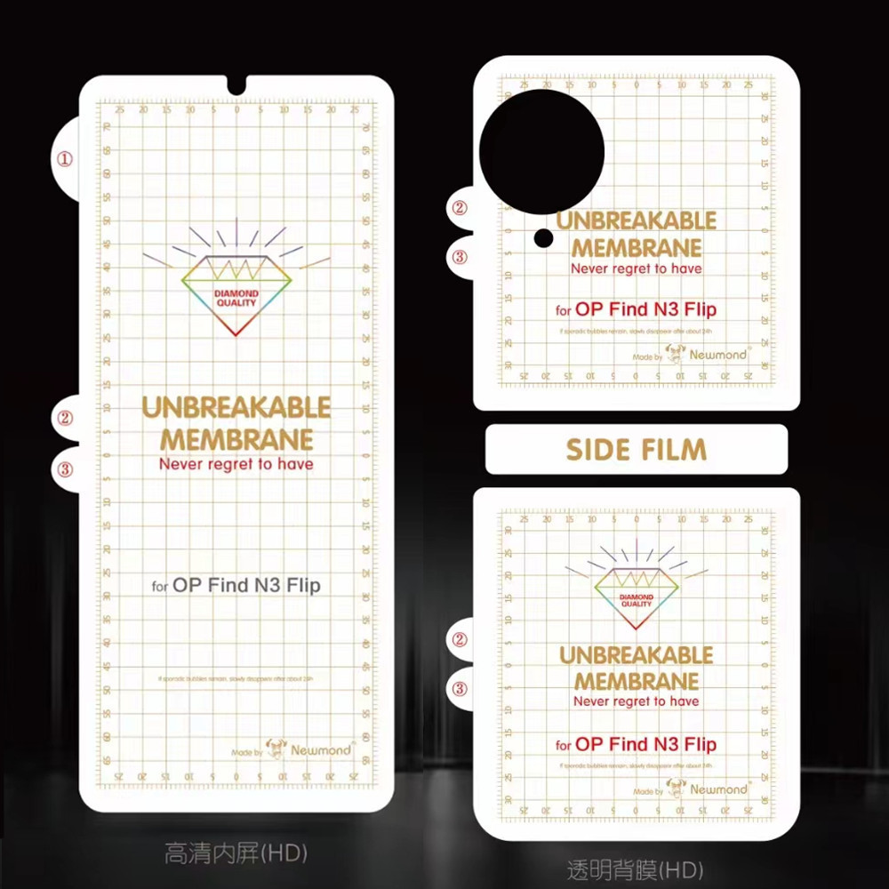 Lushuo ฟิล์มกันรอยหน้าจอ แบบใส HD นิ่ม ฝาพับด้านหน้า และหลัง สําหรับ OPPO Find N2 Flip n3 findn2 3 Find N2 n3