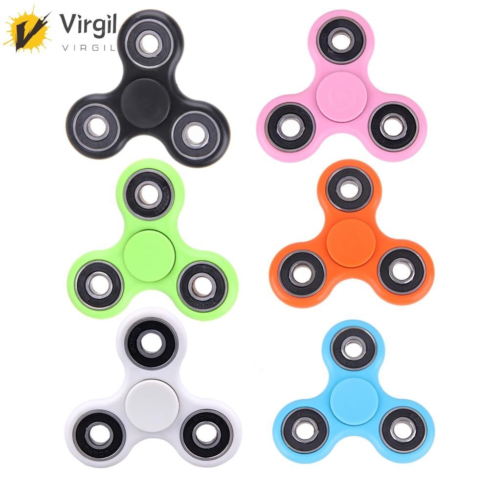 [Virgil.th] ของเล่น Tri-Spinner Fidget Hand Spinner คลายเครียด ความวิตกกังวล