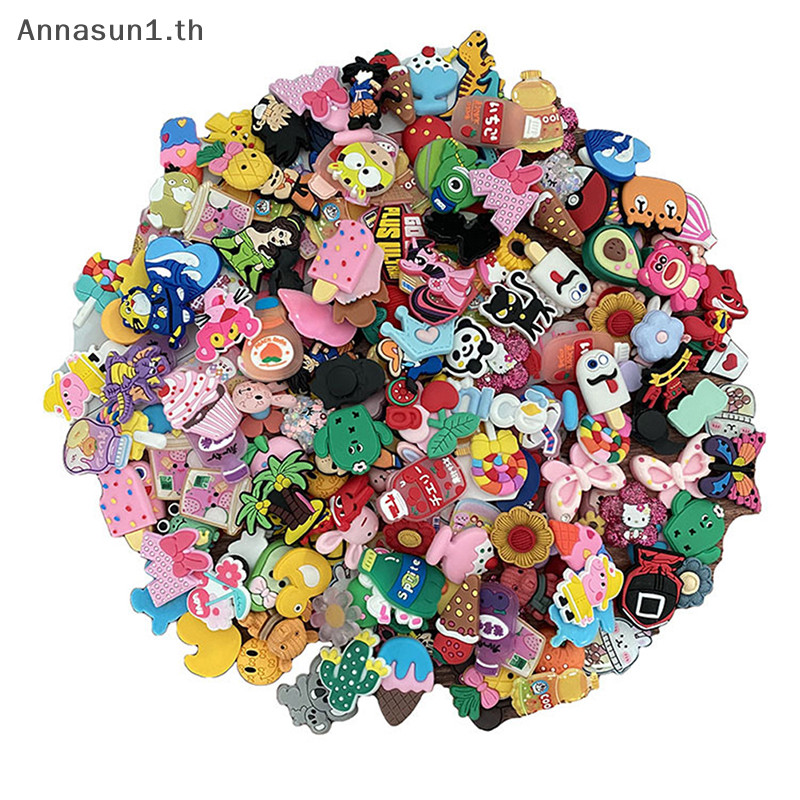 Annasun อุปกรณ์เสริมตกแต่งรองเท้า PVC 20 ชิ้น สําหรับ Croc TH