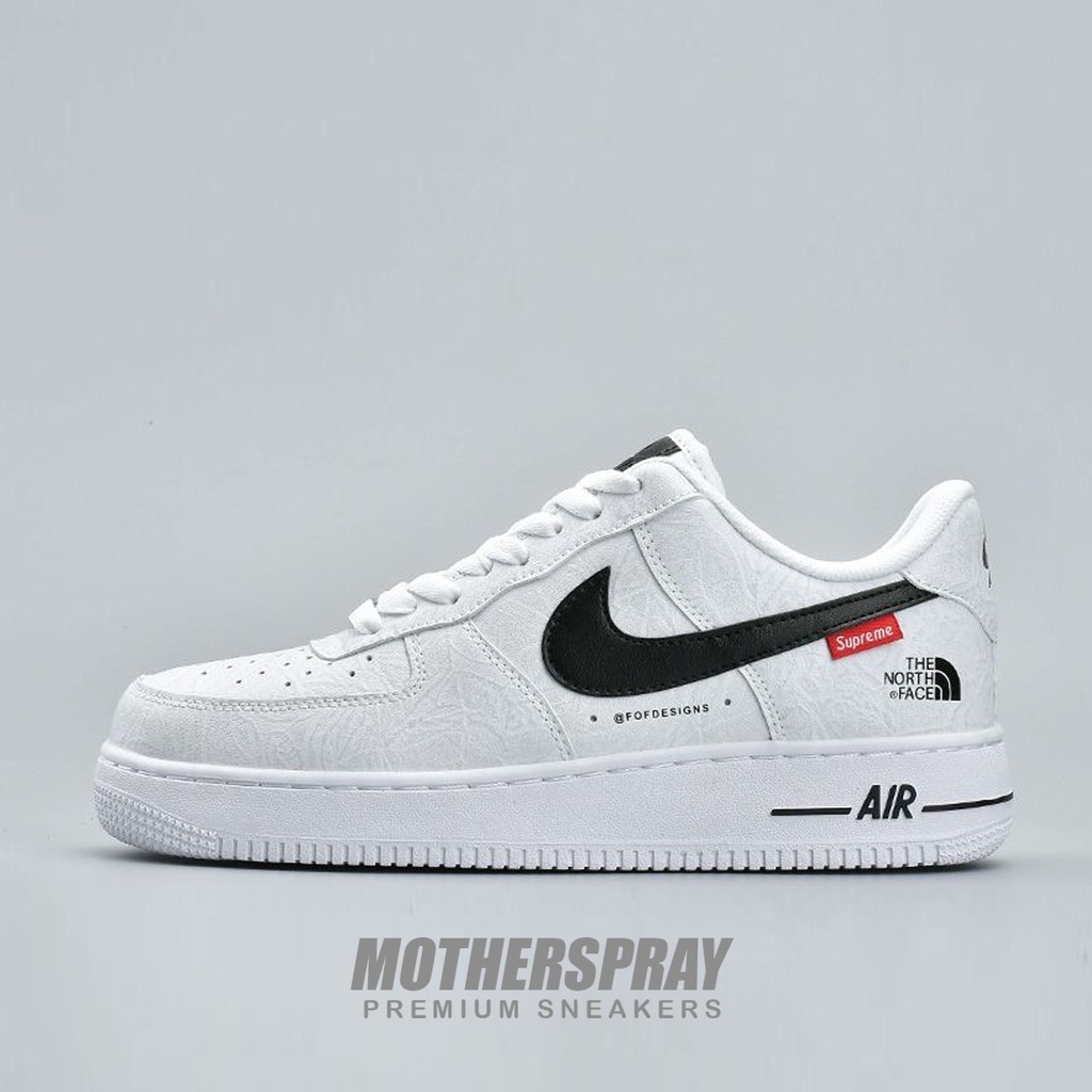Nike AIR FORCE 1 LOW WHITE X THE NORTH FACE X SUPREME พรีเมี่ยม