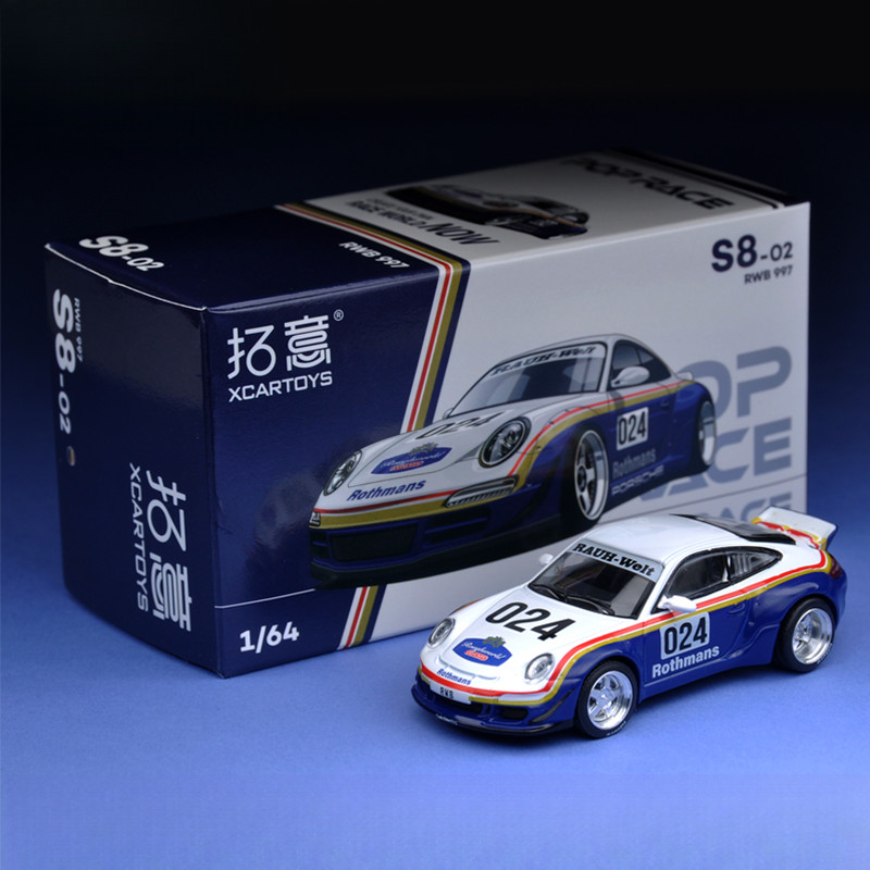 1: 64 Porsche RWB 997-Le Fumen รุ่นจิ๋วโมเดลรถโลหะผสม