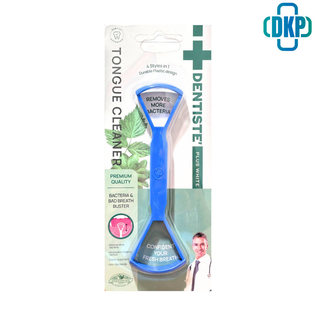 Dentiste Plus White Tongue Cleaner ชุดทำความสะอาดลิ้น ใช้ได้ 2 ด้าน เดนทิสเต้ [DKP]