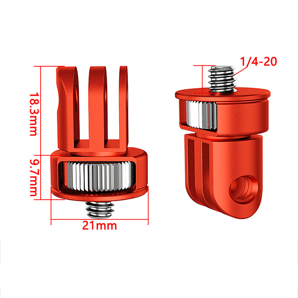 Feichao อะแดปเตอร์ขาตั้งกล้อง หมุนได้ 360 องศา 1/4 นิ้ว สําหรับ GoPro Hero 12 11 10 9 8 Insta360 One