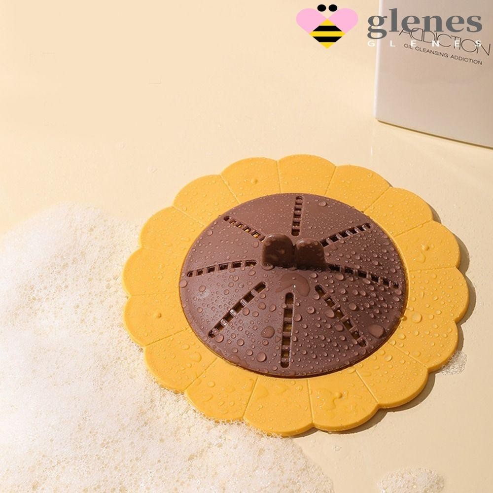 Glenes ที่กรองท่อระบายน้ํา ซิลิโคน กันแมลงสาบ กันรั่วซึม กันฝุ่น สําหรับห้องน้ํา