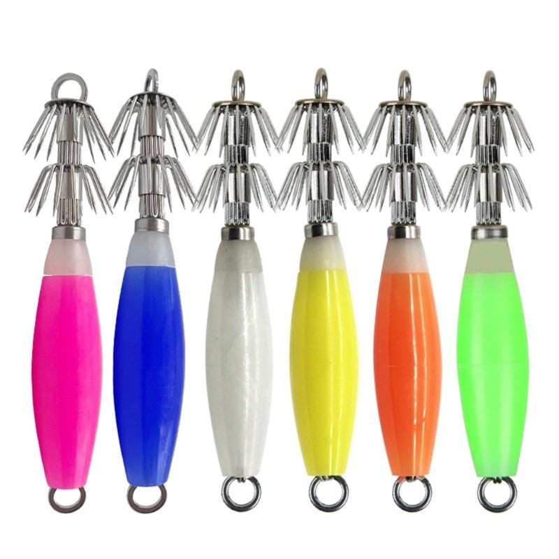 QUU Luminous Squid Jig Hook Squid Jig Hook Squid Jig Baits Night Fishing Baits