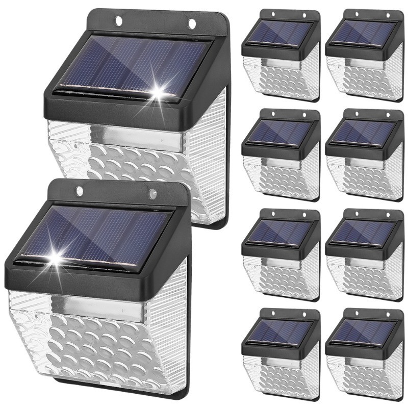 โคมไฟติดผนัง LED พลังงานแสงอาทิตย์ กันน้ํา 1 ชิ้น สําหรับสวน รั้ว