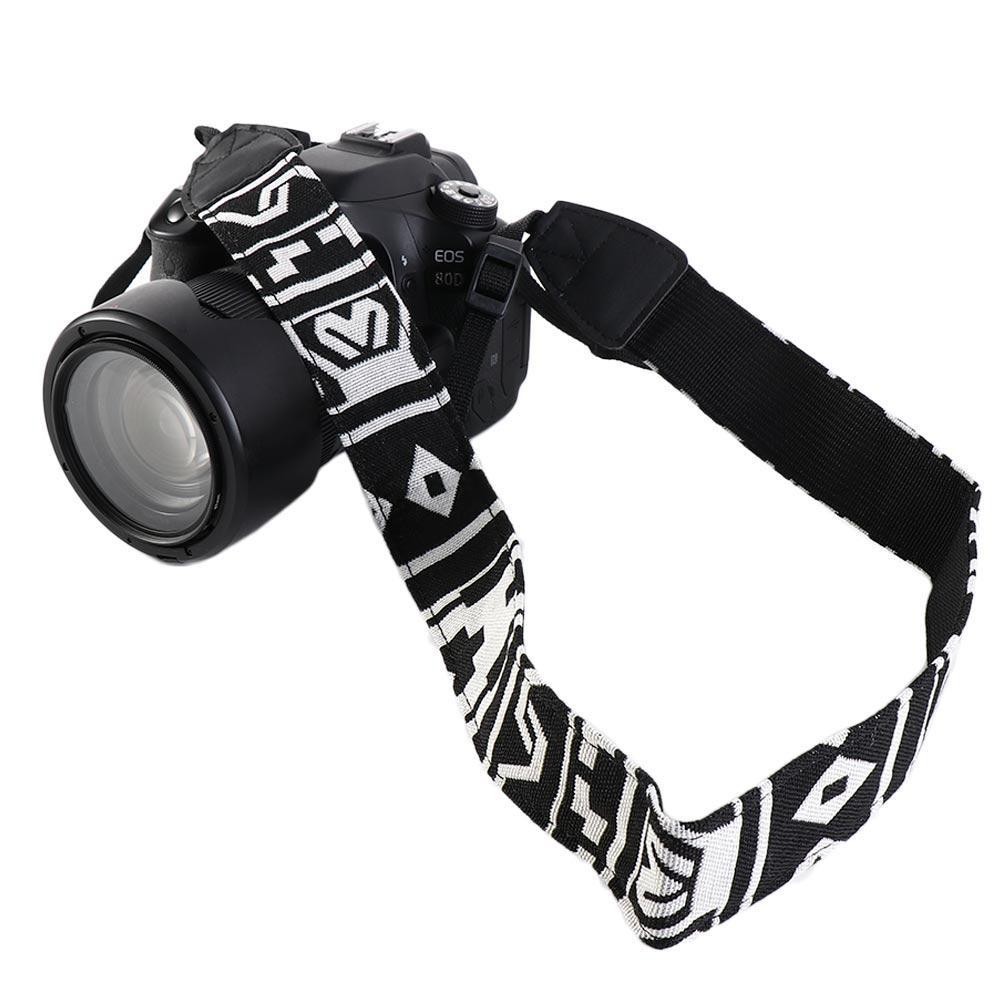 Sparkleflux เข็มขัดคล้องคอกล้องทนทานน้ําหนักเบา SLR DSLR Retro สายคล้องกล้อง