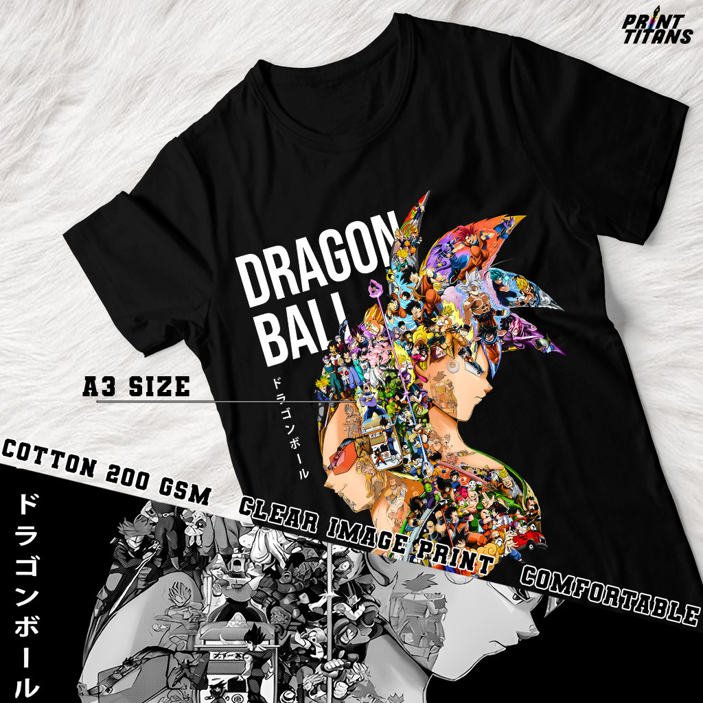DragonBall Z Anime t-shirt Men Women Clothes Tops Cotton Casual Unisex a3 SizeS-5XL เสื้อยืดพิมพ์ลาย