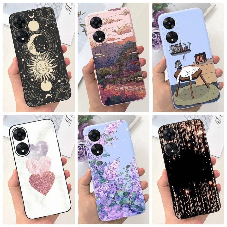 ใหม่ เคสโทรศัพท์ ซิลิโคนนิ่ม ลายดอกไม้ แฟชั่น 6.56 นิ้ว สําหรับ OPPO A78 5G CPH2483 CPH2495 A78 5G A 78