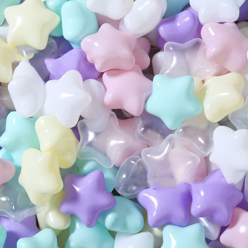 100 ชิ้น Star Macaron Ocean Ball สนุกและสีสัน Inflatable Ocean Ball สําหรับเวลาเล่นในร่มสําหรับเด็ก