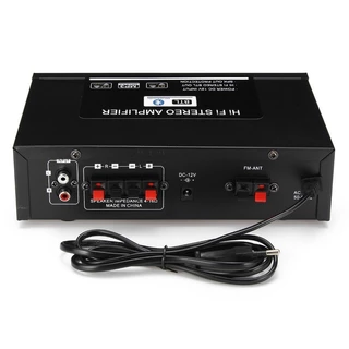 12V DC 220V เครื่องขยายเสียงมินิบลูทู Bluetooth-ใช้งานร่วมกับสเตอริโอ Mini Amplificador เครื่องขยายเสียง FM SD HIFI 2CH