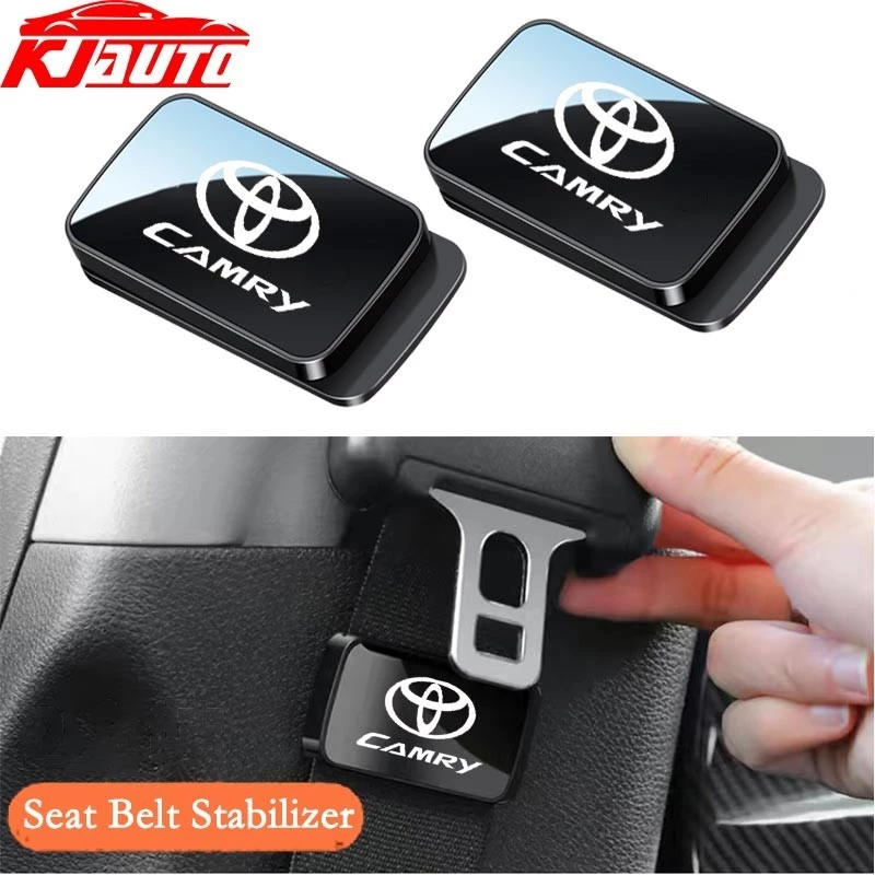 คลิปหนีบเข็มขัดนิรภัย แบบแม่เหล็ก ปรับได้ อุปกรณ์เสริม สําหรับรถยนต์ Toyota Camry XV40 XV50 XV70 2006-2021 1 2 ชิ้น