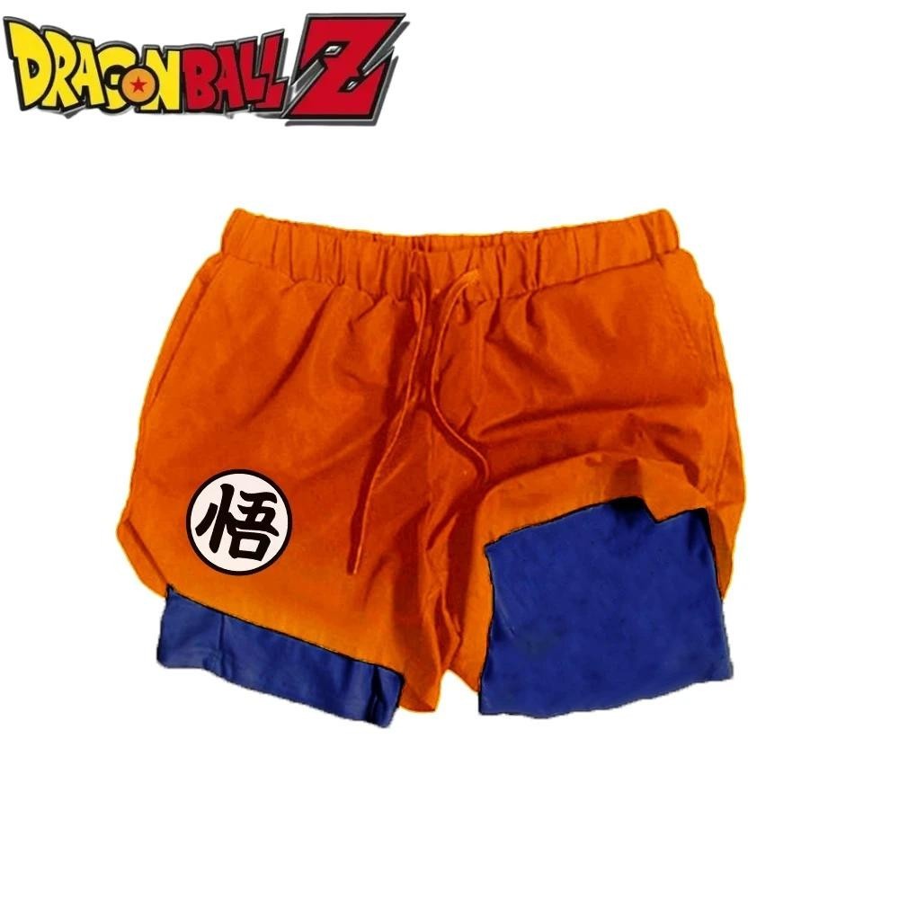 กางเกงกีฬาขาสั้น ระบายอากาศได้ดี ลายการ์ตูนอนิเมะ Dragon Ball Son Goku เหมาะกับเดินชายหาด สําหรับผู้ชาย