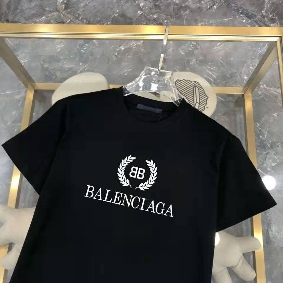 Balenciaga เสื้อยืดแขนสั้นลําลอง ผ้าฝ้ายแท้ พิมพ์ลาย ทรงหลวม เข้ากับทุกการแต่งกาย แฟชั่นฤดูร้อน สําหรับผู้ชาย และผู้หญิง