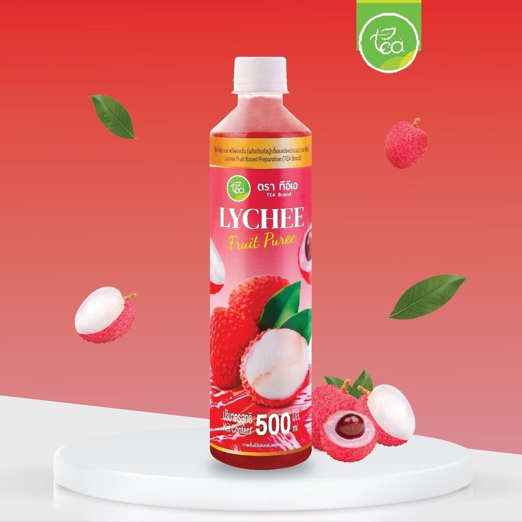 ไซรัปลิ้นจี่ ไซรัปเพียวเร่ ผสมเนื้อผลไม้เข้มข้น Lychee Fruit Based Preparation 500ml