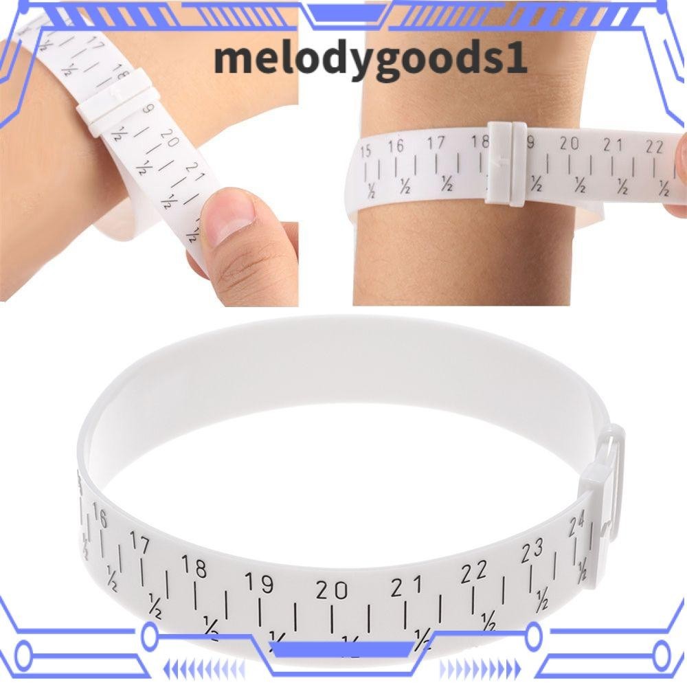 Melodg เครื่องมือวัดขนาดข้อมือ พลาสติก 15-25 ซม. คุณภาพสูง สําหรับวัดขนาดสร้อยข้อมือ กําไลข้อมือ เครื่องประดับ งานแต่งงาน ผู้ชาย และผู้หญิง