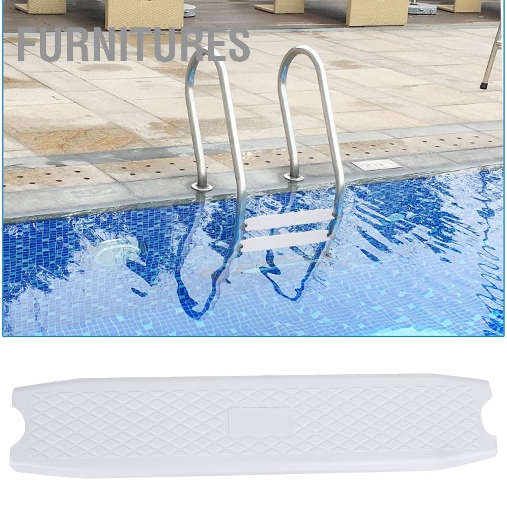 Furnitures สระว่ายน้ำบันไดกันลื่นพลาสติกขั้นตอนเปลี่ยนอุปกรณ์เสริมเหยียบสีขาว