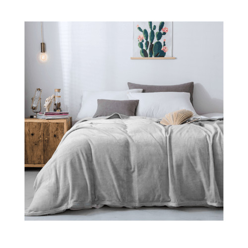 LOCAL789 TRUFFLE ESSENTIAL ผ้าห่ม MOSES รุ่น MS-01 150x200ซม. สีเทา ร้านอยู่ในไทย