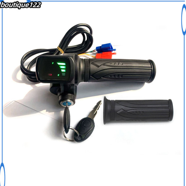 Bou คันเร่งจักรยานไฟฟ้า สกูตเตอร์ 36v 48 60v พร้อมตัวล็อกจอแสดงผล Led 1 คู่