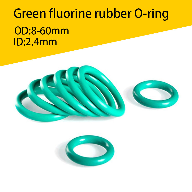 ปะเก็นโอริงยางฟลูออรีน โอริง O-Ring ปะเก็นแหวนยางซีลโอริง ฟลูออไรด์ ทนน้ํามัน ทนต่อกรด อุณหภูมิสูง 1 อัลคาไลน์ เส้นผ่าศูนย์กลาง 2.4 มม.
