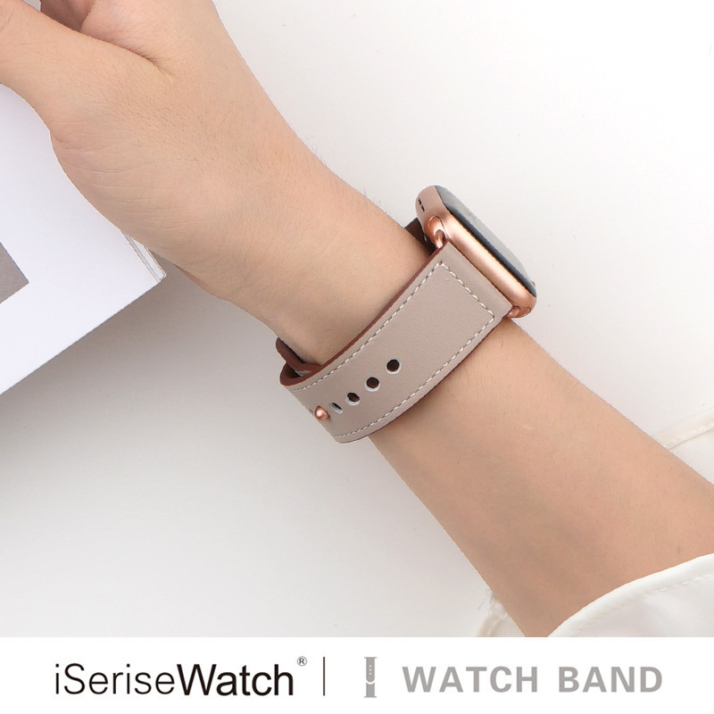 สายนาฬิกาข้อมือหนัง สําหรับ iWatch band 44 มม. 45 มม. 41 มม. 40 มม. 49 มม. 42 มม. 38 มม. 45 44 มม. correa bracelet iWatch series 3 4 6 SE 7 8 ultra
