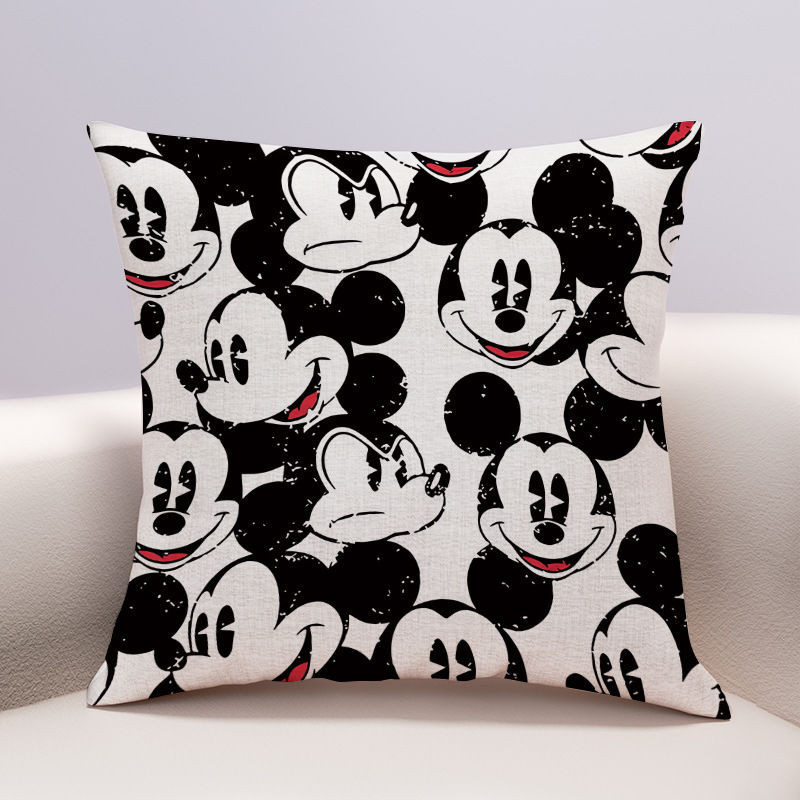 หมอนอิงโซฟา ลายการ์ตูนมิกกี้เมาส์ สไตล์จีน สําหรับตกแต่งห้องนั่งเล่น - รูปที่ 4