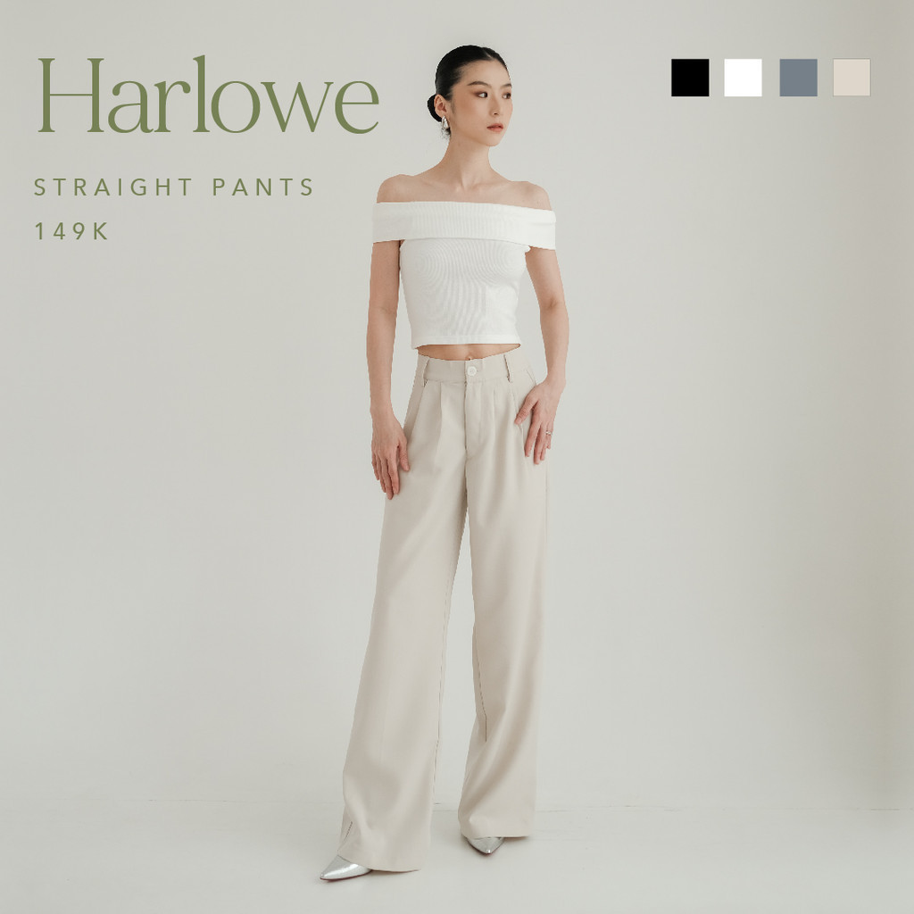 Harlowe Straight Pants -- Ocha Wear | กางเกงชั้นในเอวสูง | กางเกงชั้นในผู้หญิง