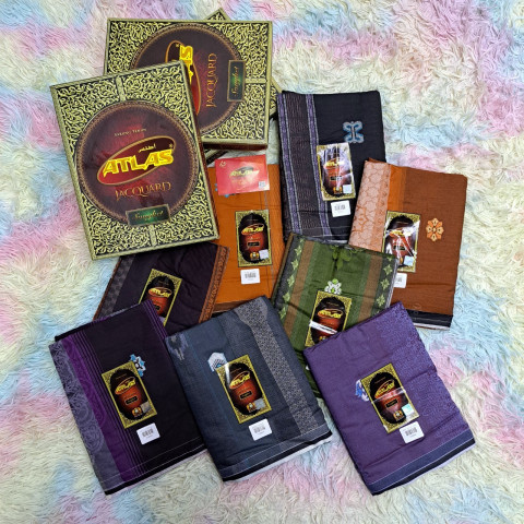 โสร่ง ATLAS รุ่น JACQUARD Songket เนื้อผ้าคอตตอน 100% (ยกดอก) รหัส ATA31