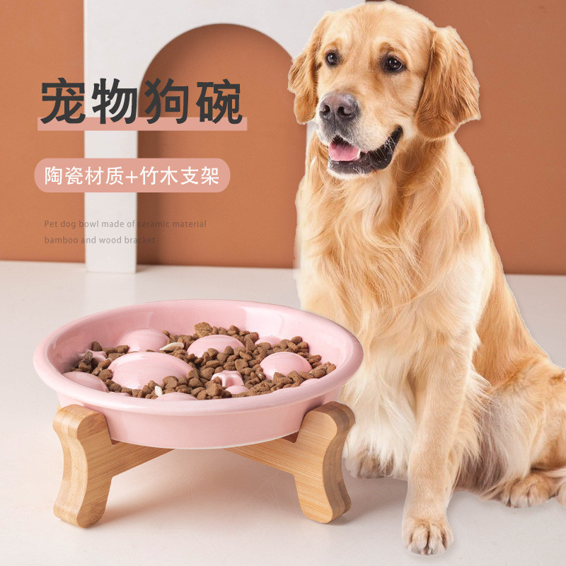 ชามเซรามิค ป้องกันการสําลัก สําหรับใส่อาหารสัตว์เลี้ยง สุนัข แมว