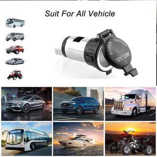 ซ็อกเก็ตชาร์จไฟในรถยนต์ 12-24V 120-250W กันน้ํา สําหรับรถจักรยานยนต์ เรือ รถยนต์