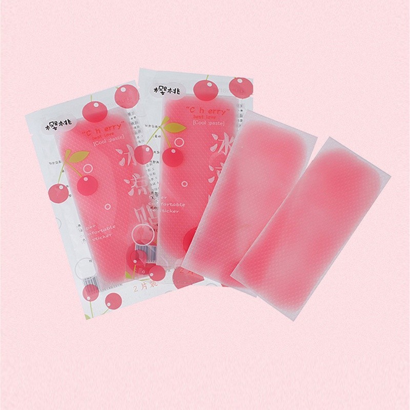 🔥🇹🇭พร้อมส่ง🔥เจลเย็น เจลลดไข้ กลิ่นผลไม้ แผ่นเจลลดไข้ ช่วยคลายความร้อนจากร่างกาย ลายผลไม้ น่ารัก - รูปที่ 2