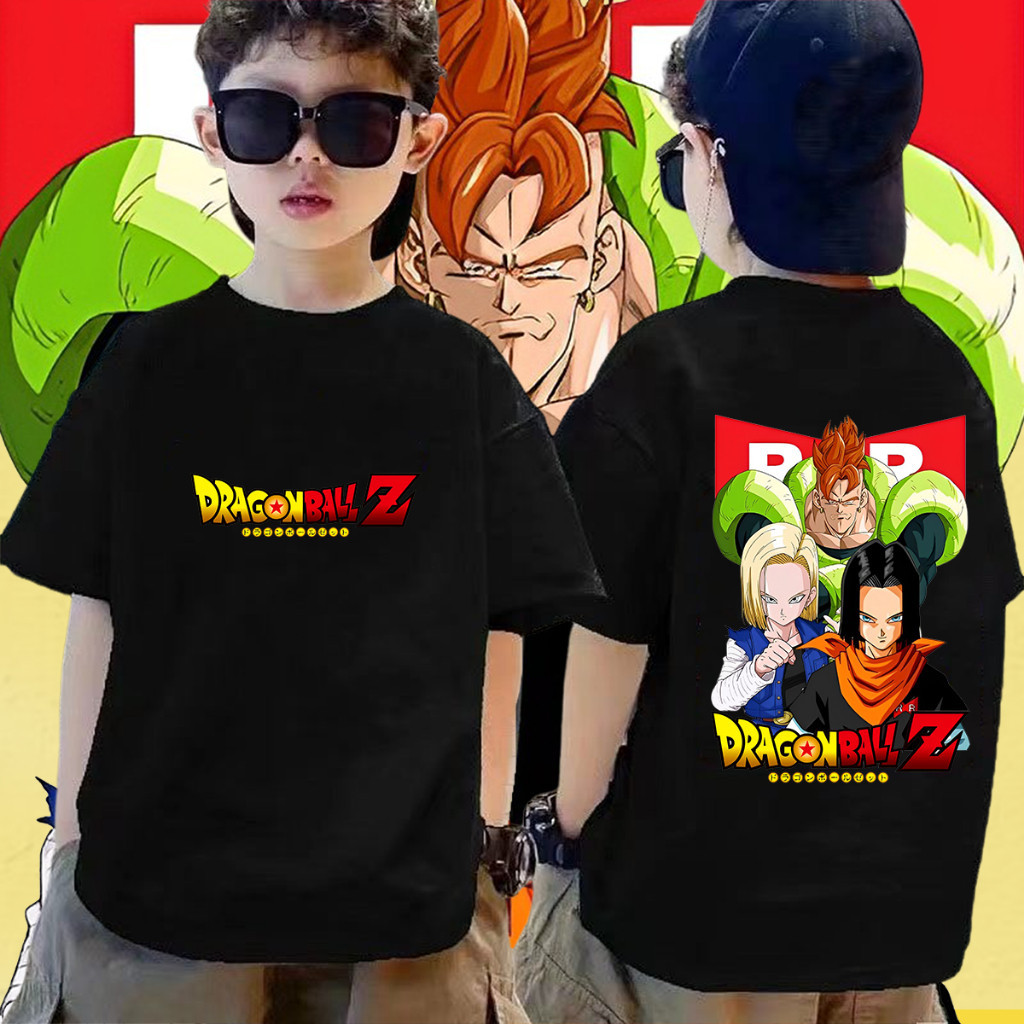 S-5XL เสื้อยืดเด็ก ToriyamaAkira Goku DragonBall T-shirt ผ้าCotton 100% ใส่ได้ ทั้ง ชาย ใส่สบาย ไม่หด ไม่ย้