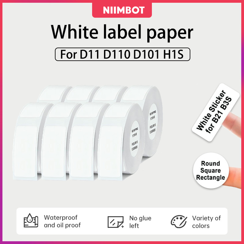 Niimbot D11 D110 D101 Mini Label เครื่องพิมพ์กระดาษการพิมพ์ป้ายกันน้ํา Anti-Oil ราคาเทป Scratch-Resistant ป้ายสติกเกอร์