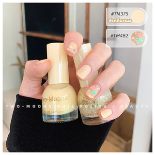 🌈ส่งจากไทย Two-moons ของแท้ เซ็ตสีทาเล็บ น้ำยาทาเล็บ ยาทาเล็บกึ่งเจล แพคคู่ ขนาด10ml*2 ไม่อบ ไม่ต้องอบ