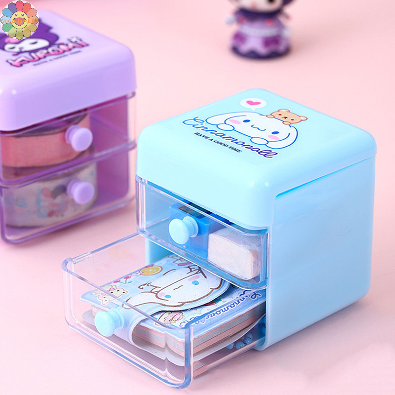 Gogo ใหม่ กล่องเก็บเครื่องประดับ เครื่องเขียน ลายการ์ตูนคิตตี้ Mymelody Cinnamoroll al