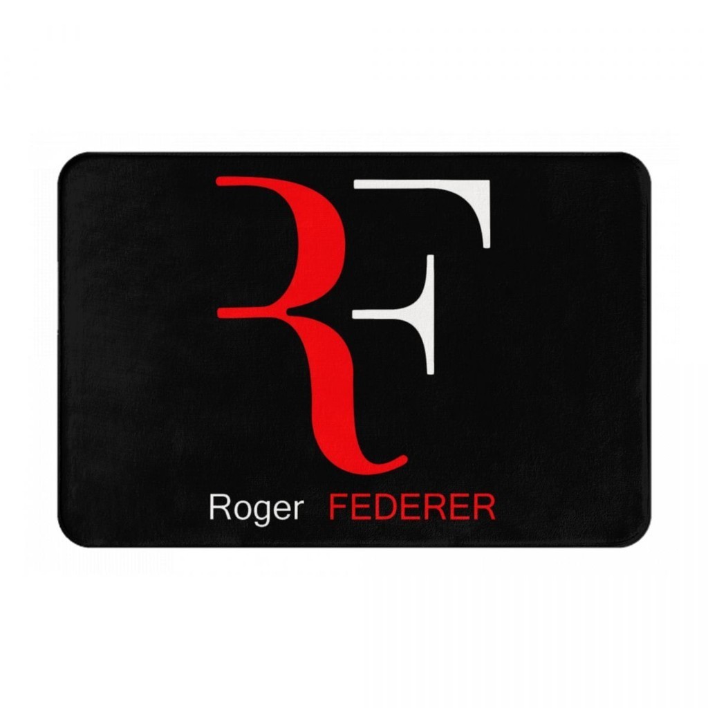 Roger Federer (1🏠 ห ้ องน ้ ําแผ ่ นกันลื ่ นห ้ องน ้ ําห ้ องน ้ ําฟุตเสื ่ อประตูดูดซับน ้ ําแห ้ งเร ็ วประตูพรมห ้ องน ้ ํา Flannel Anti-slip แผ ่ นปูพื ้ น 16x24in คลังสินค ้ าพร ้ อม