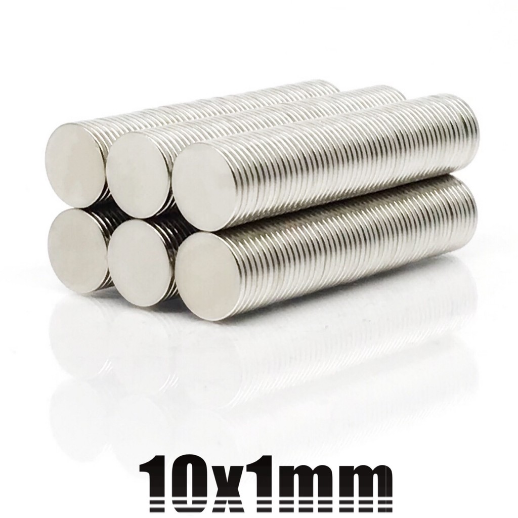 แม่เหล็กนีโอไดเมียม 10 มม. x 1 มม. N35 NdFeB รอบ Super ที่มีประสิทธิภาพ Strong ถาวรแม่เหล็ก imanes Disc 10x1 มม.