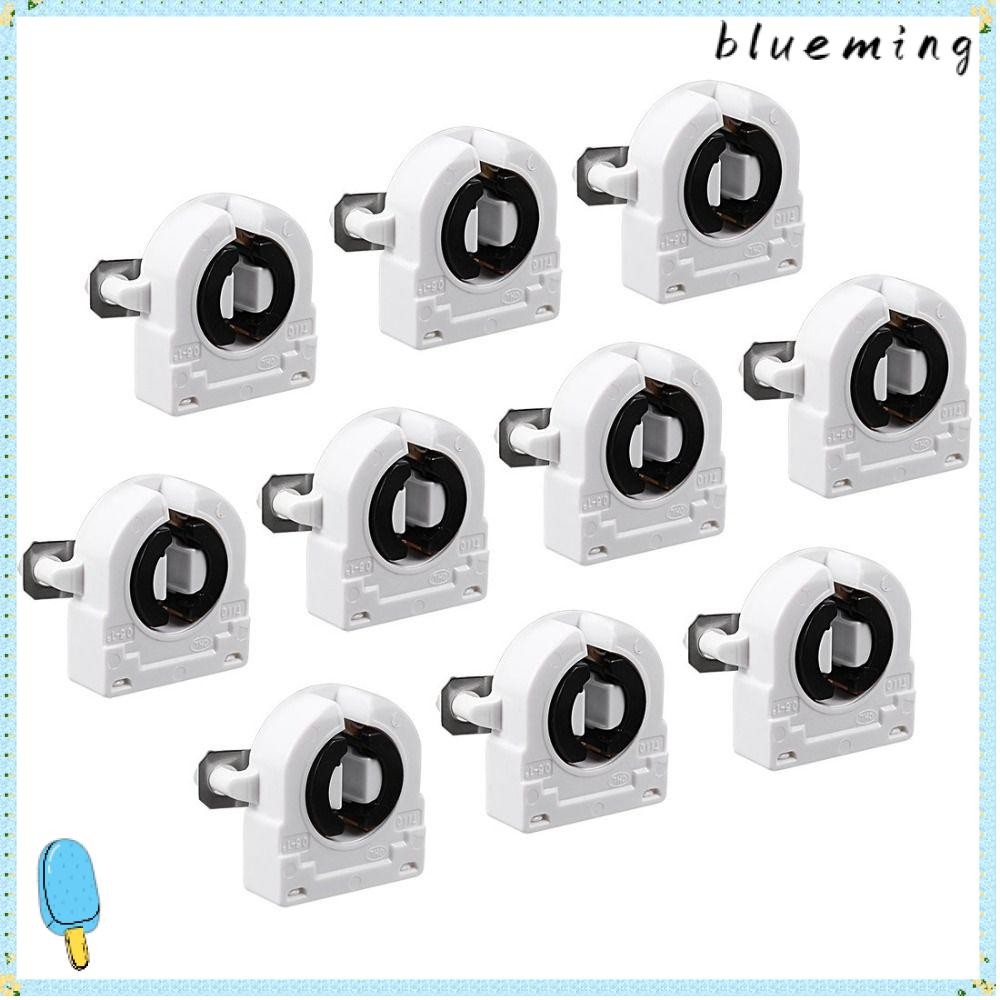 Blueming2 ฐาน G13 10 ชิ้น ทนทานยาวนาน T8 ที่วางไฟเรืองแสง, หลอด LED ไม่ชุน AC 500V 2A หลอดฟลูออเรสเซ