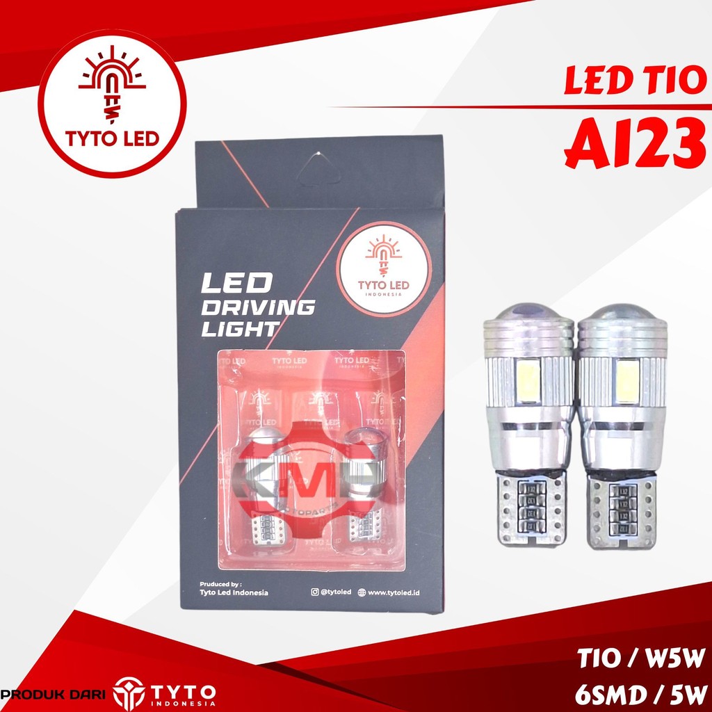 2 ชิ้นไฟเลี้ยวรถจักรยานยนต์ T10 W5W TITO A123 6SMD 5 วัตต์ Dc
