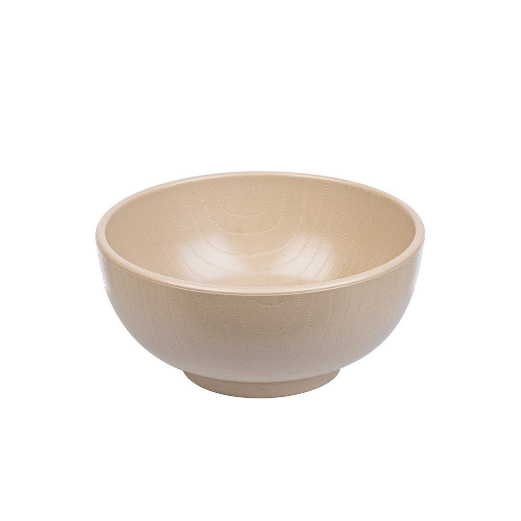 Viet Nhat ชามข้าวพลาสติกทรงกลมสีเบจสีน้ําตาล 6856