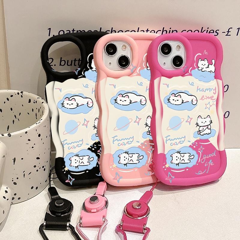 เคสนิ่มสําหรับ IQOO Z6 5G U1x Casing Simple Cloudy Cat Silicone Antishock Hp Case