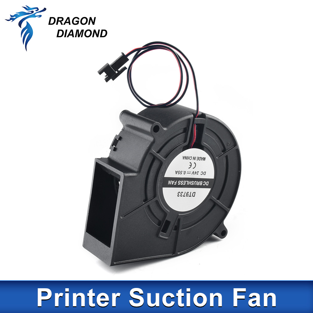 Dragon Diamond เครื่องพิมพ์รูปแบบขนาดใหญ่พัดลมดูดที่แข็งแกร่ง 10 ซม.พัดลม DC 24V 0.55A สําหรับ Allwin Xuli เครื่องพิมพ์ brushless กระดาษ Blower พัดลม